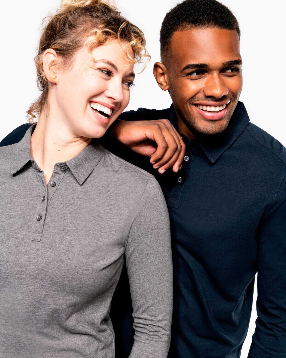 Polos personnalisable KARIBAN Polo jersey manches longues femme
