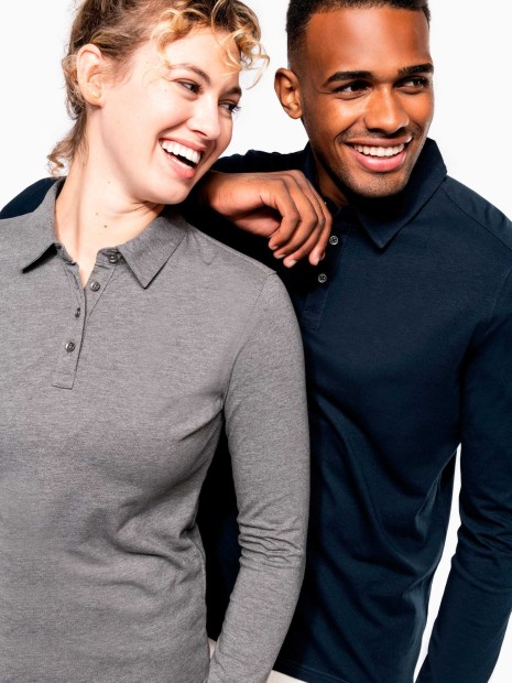 Polos à personnaliser KARIBAN Polo jersey manches longues femme 
