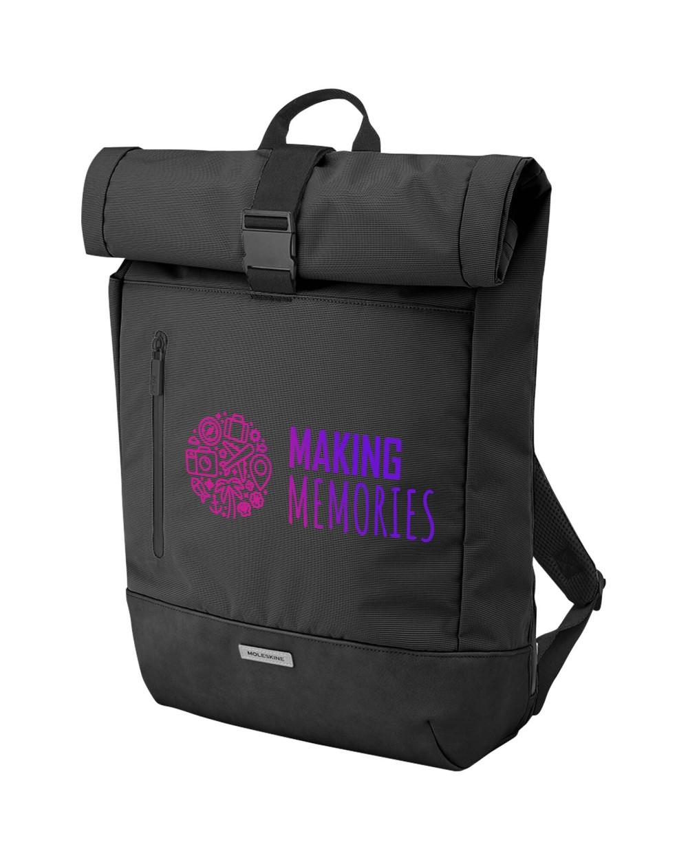 Tassen & Zakken MOLESKINE Moleskine Metro rolltop rugzak voor bedrukking &amp; borduring