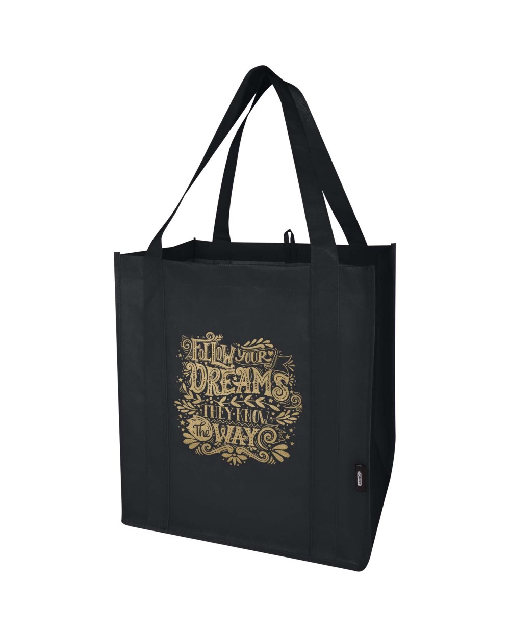 Tote bags 4DO Liberty GRS gerecycled non woven draagtas met bodemplaat 29 l voor bedrukking &amp; borduring