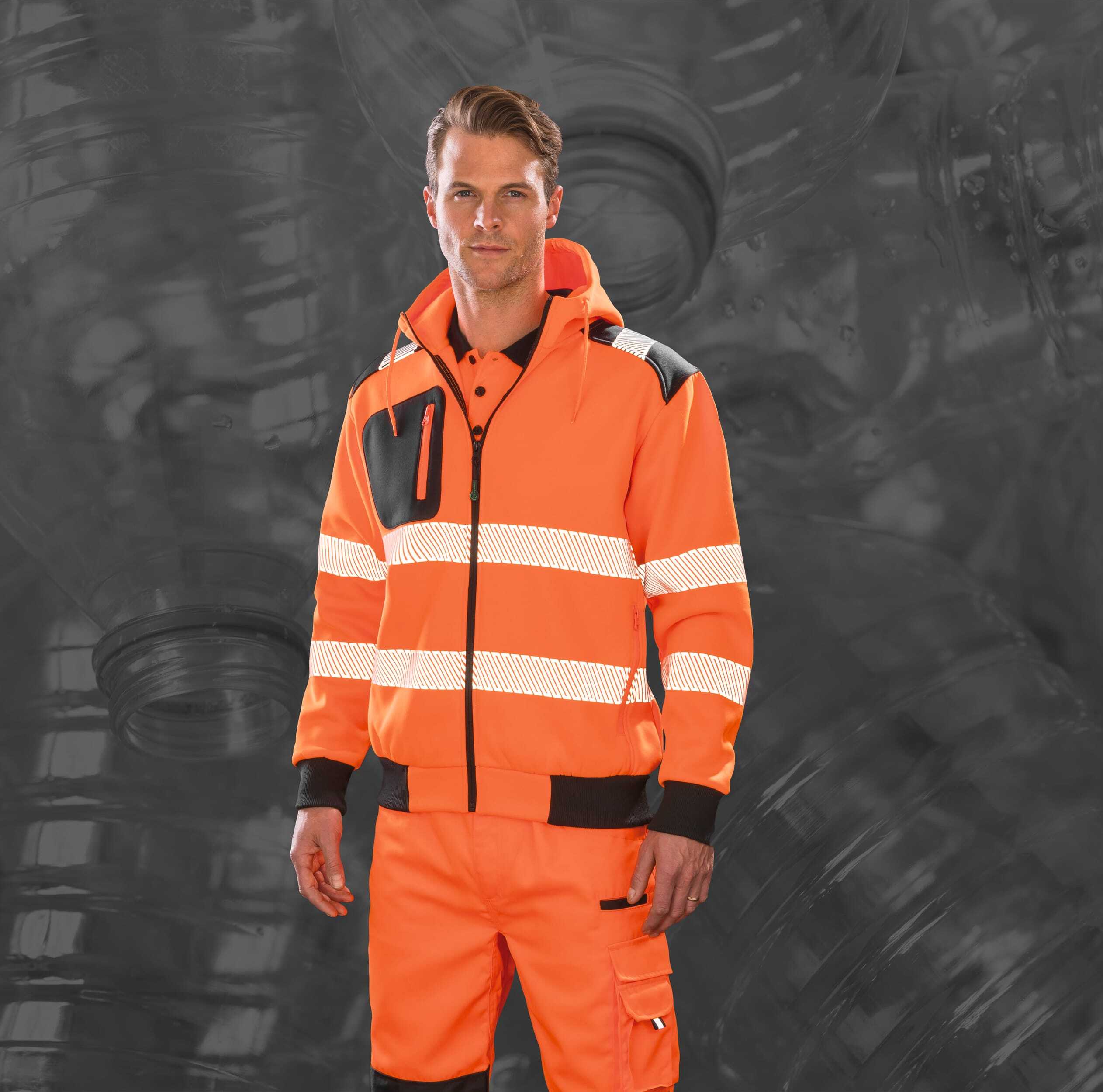 RESULT Recyceltes Sicherheits-Kapuzensweatshirt Sweatshirts personalisierbar