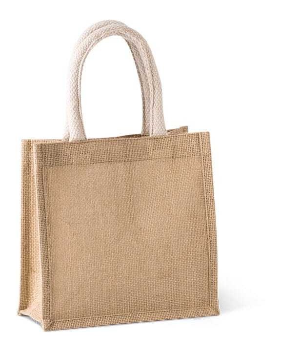 Tote bags personnalisable KIMOOD Sac style cabas en toile de jute - petit modèle