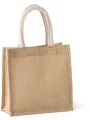 KIMOOD Sac style cabas en toile de jute - petit modèle  personnalisable