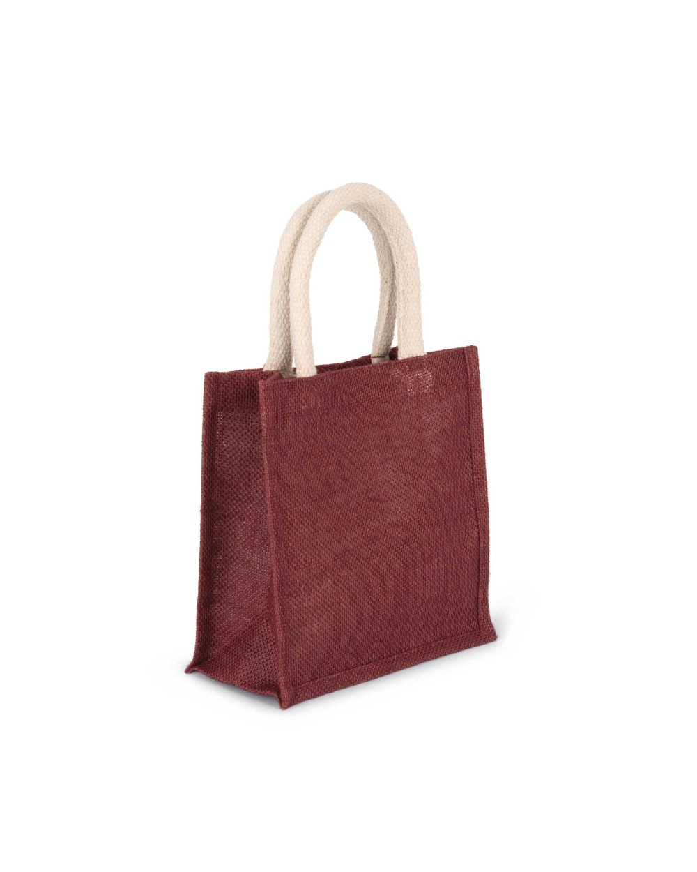 Tote bags KIMOOD Shopper van jutecanvas - klein model voor bedrukking &amp; borduring