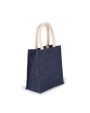 Tote bags KIMOOD Shopper van jutecanvas - klein model voor bedrukking &amp; borduring