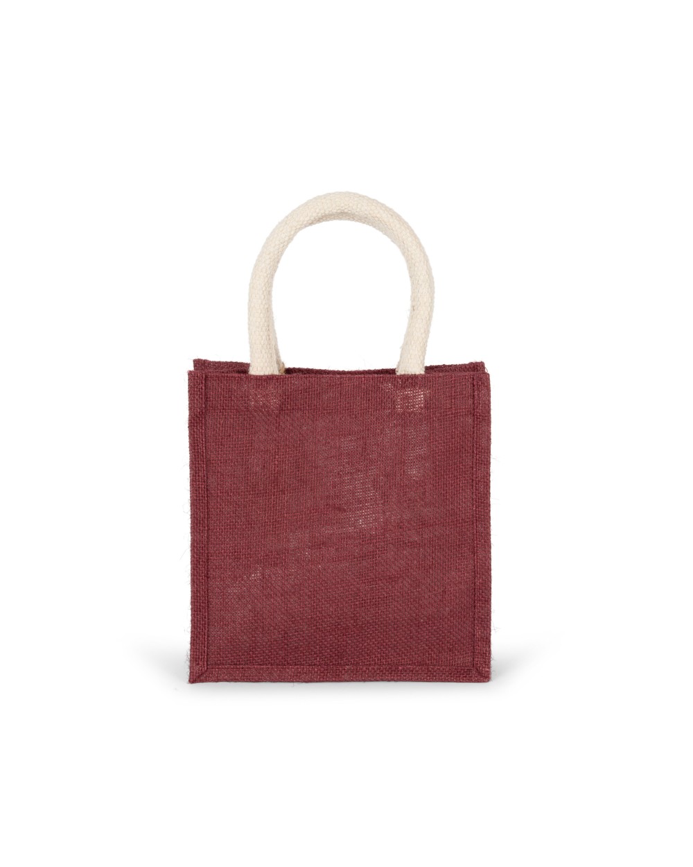 Tote bags KIMOOD Shopper van jutecanvas - klein model voor bedrukking &amp; borduring