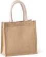 Tote bags KIMOOD Shopper van jutecanvas - klein model voor bedrukking &amp; borduring