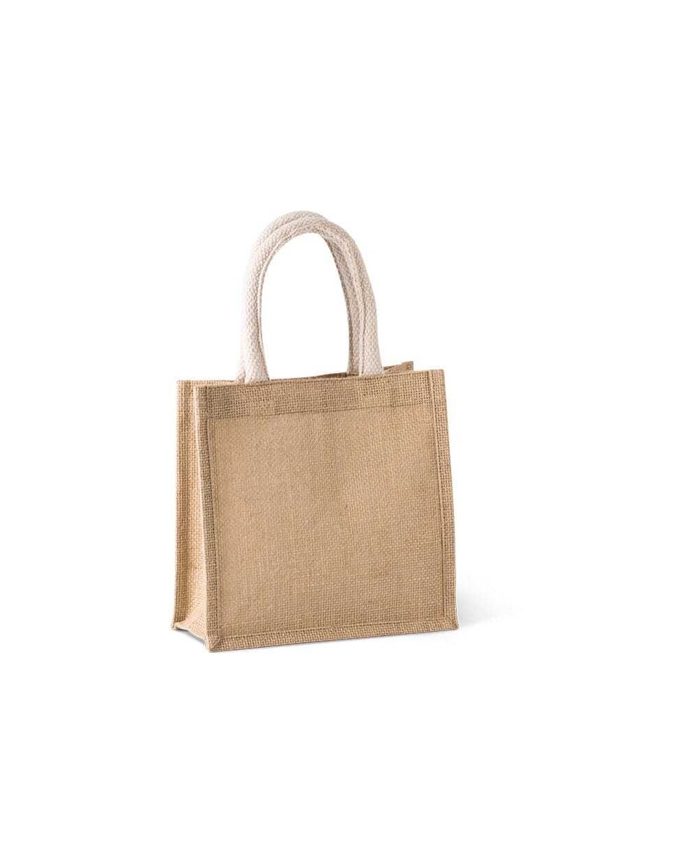 Tote bags KIMOOD Shopper van jutecanvas - klein model voor bedrukking &amp; borduring