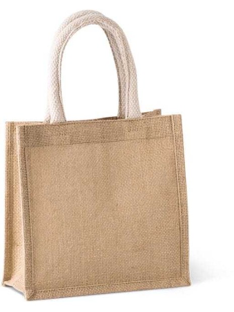 KIMOOD Sac style cabas en toile de jute - petit modèle  personnalisable