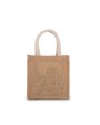 Tote bags KIMOOD Shopper van jutecanvas - klein model voor bedrukking &amp; borduring