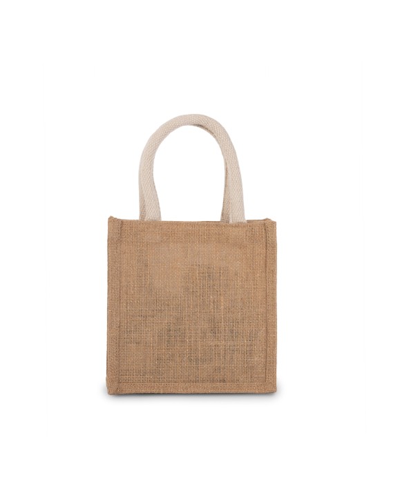 Tote bags KIMOOD Shopper van jutecanvas - klein model voor bedrukking &amp; borduring