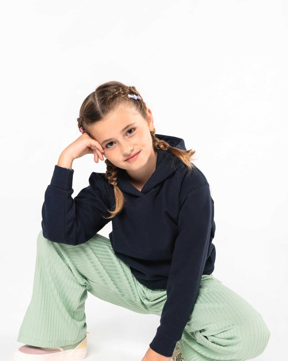 Sweaters & hoodies KARIBAN Kindersweater met capuchon voor bedrukking &amp; borduring