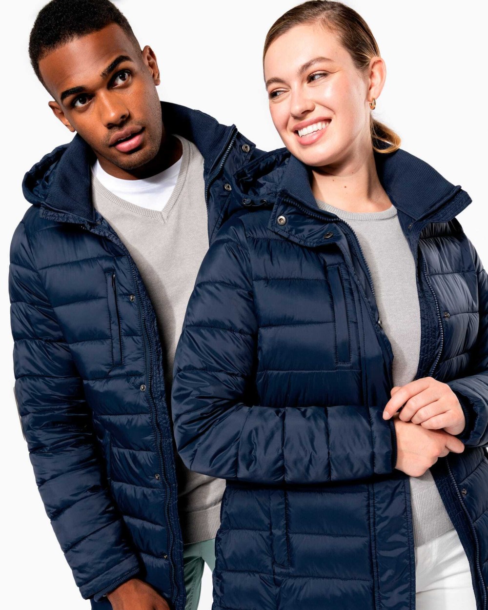 Jassen KARIBAN Lichte herenparka met capuchon voor bedrukking &amp; borduring