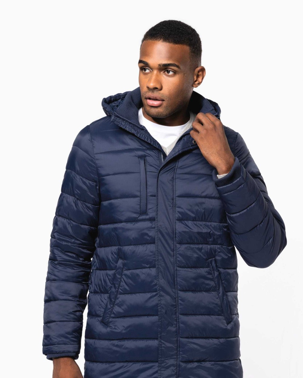 Vestes personnalisable KARIBAN Parka doudoune légère à capuche homme