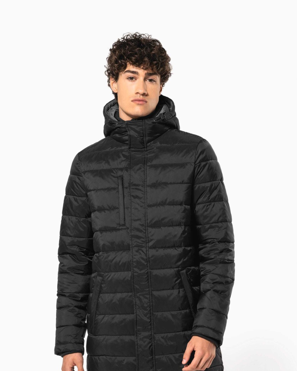 Jassen KARIBAN Lichte herenparka met capuchon voor bedrukking &amp; borduring