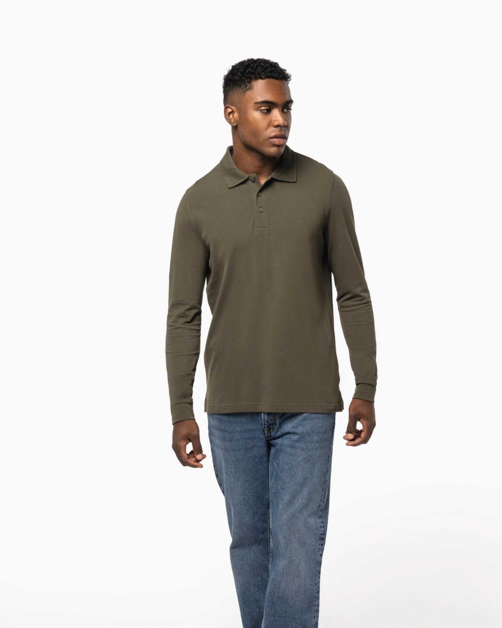 KARIBAN Herren Langarm Poloshirt Poloshirts personalisierbar