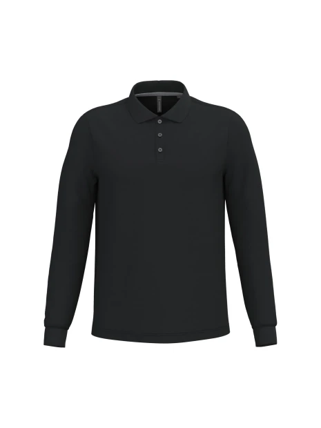 KARIBAN Polo manches longues homme /api/colors/b9fdad4a-5e94-45cb-8c03-c08b349b28c3 personnalisable