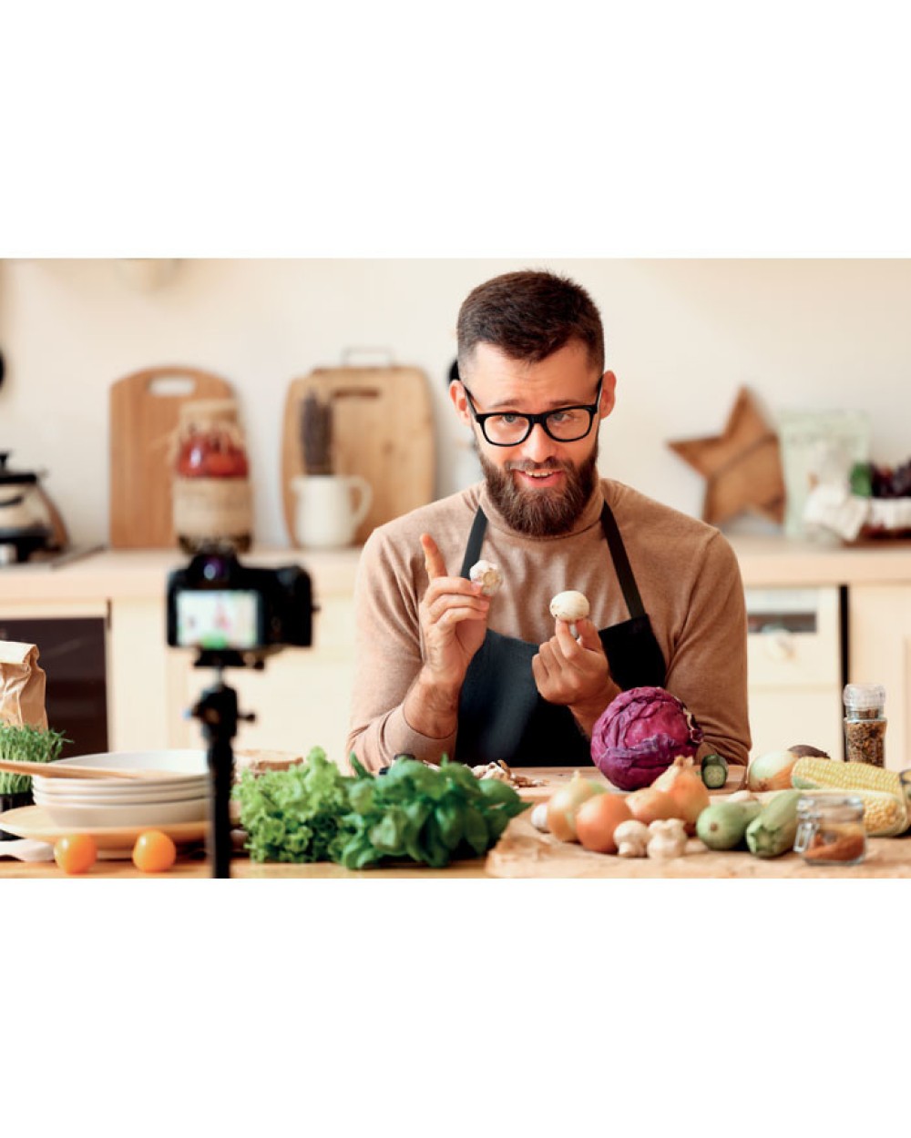 4DO Küchenschürze Organic Cotton Schürzen personalisierbar