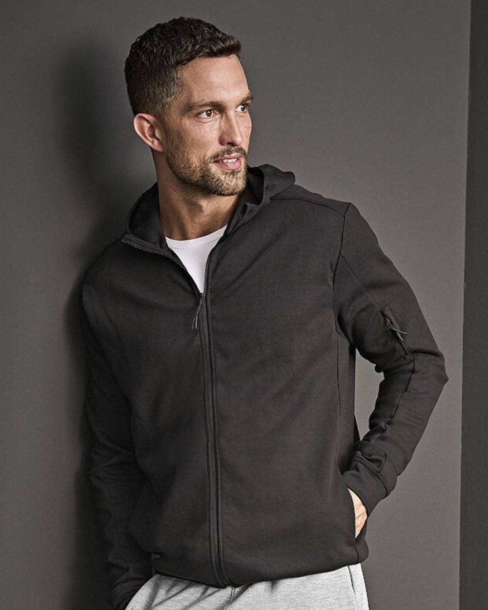 TEE JAYS ATHLETIC HOODED FULL ZIP SWEAT Sweatshirts personalisierbar