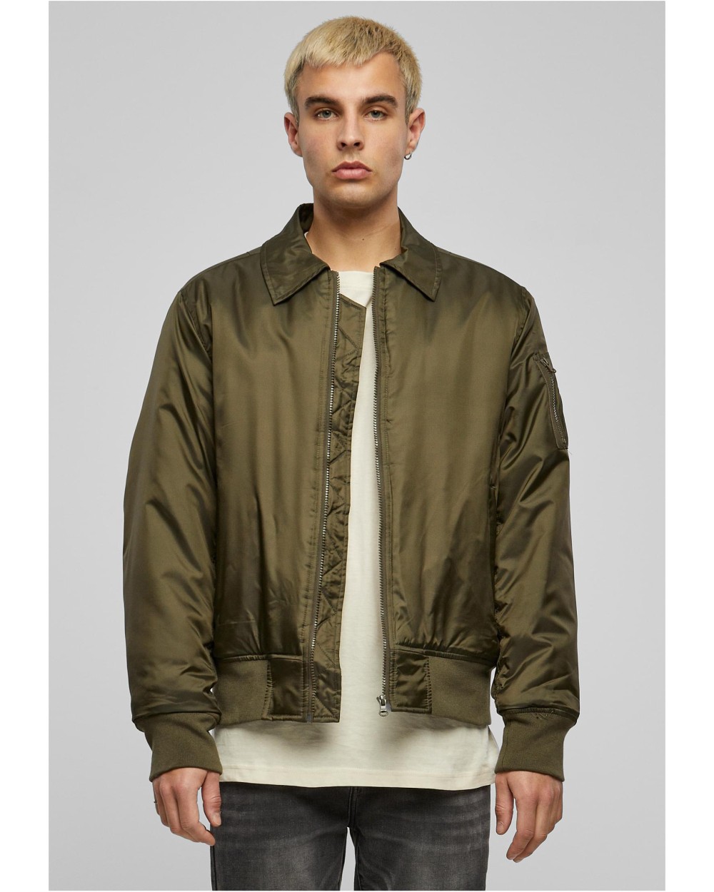 Vestes personnalisable BUILD YOUR BRAND Collar Bomber Jacket