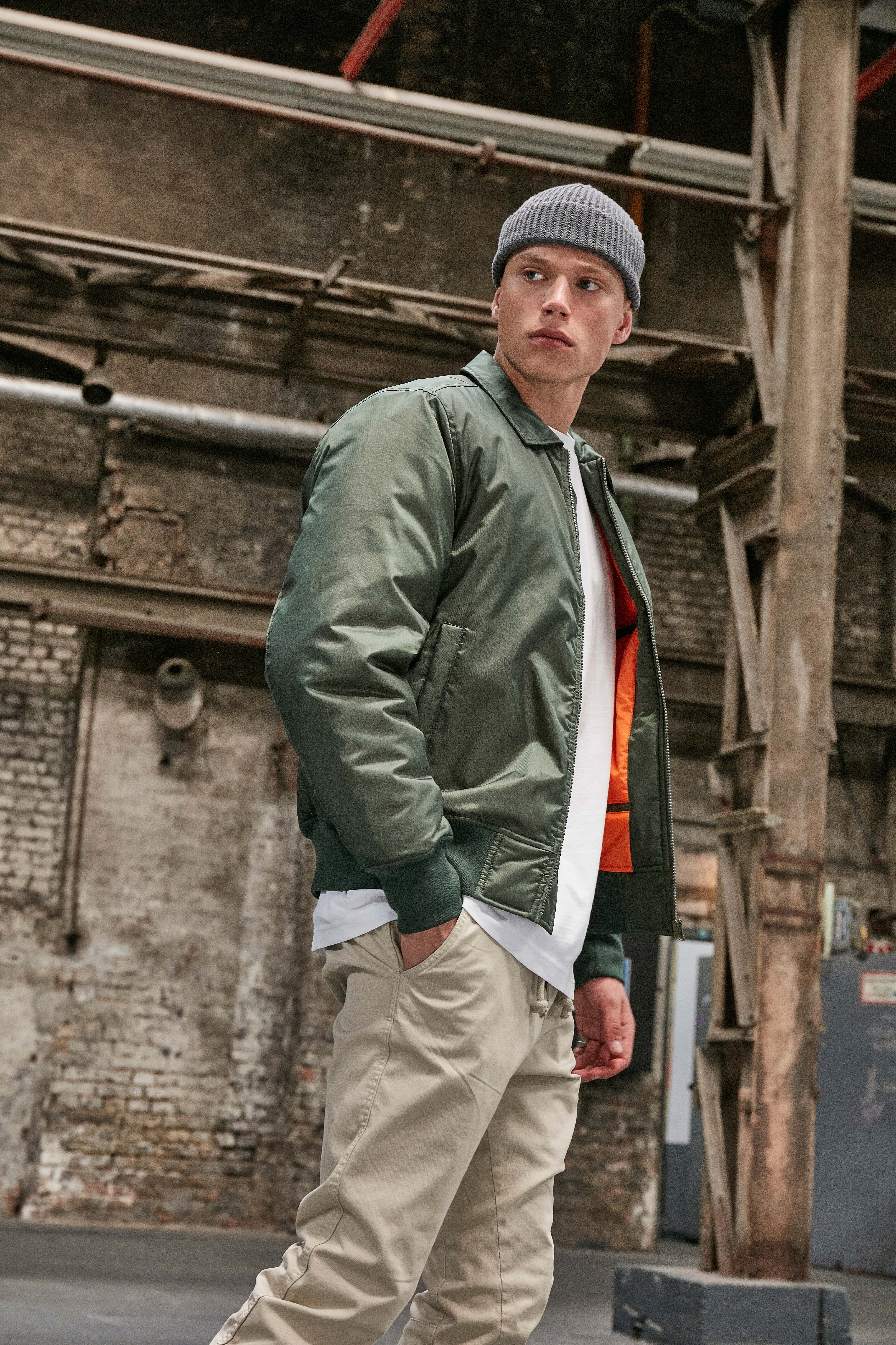 Vestes personnalisable BUILD YOUR BRAND Collar Bomber Jacket