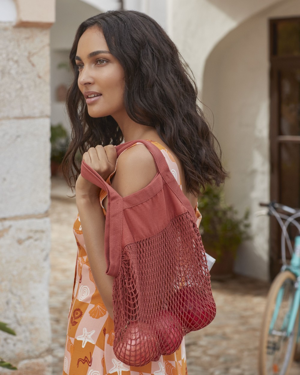 WESTFORDMILL Organic Cotton Mini Mesh Grocery Bag Taschen personalisierbar