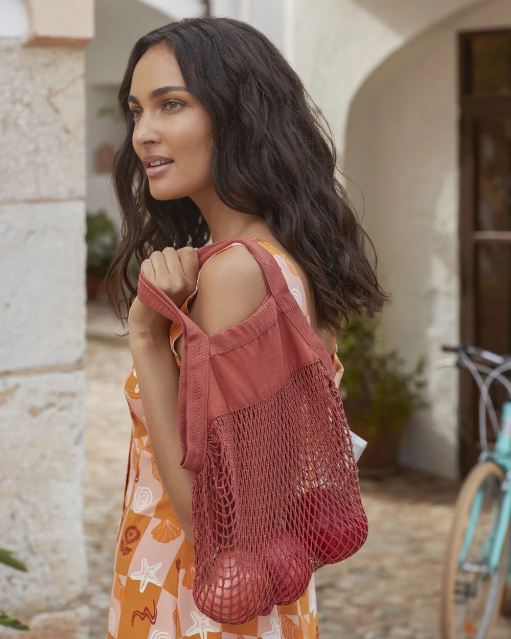 WESTFORDMILL Organic Cotton Mini Mesh Grocery Bag Taschen personalisierbar
