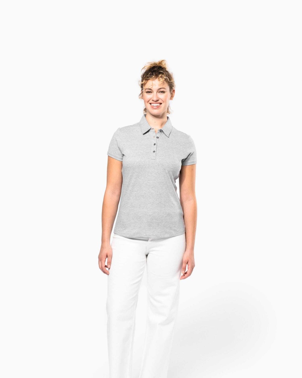 KARIBAN Jersey-Kurzarm-Polohemd für Damen Poloshirts personalisierbar