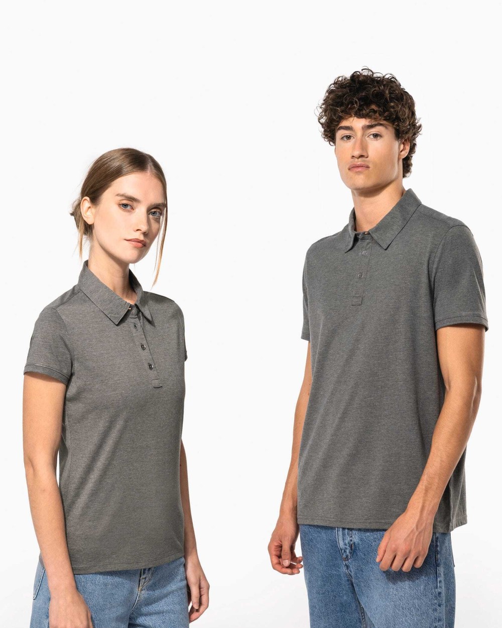 KARIBAN Jersey-Kurzarm-Polohemd für Damen Poloshirts personalisierbar