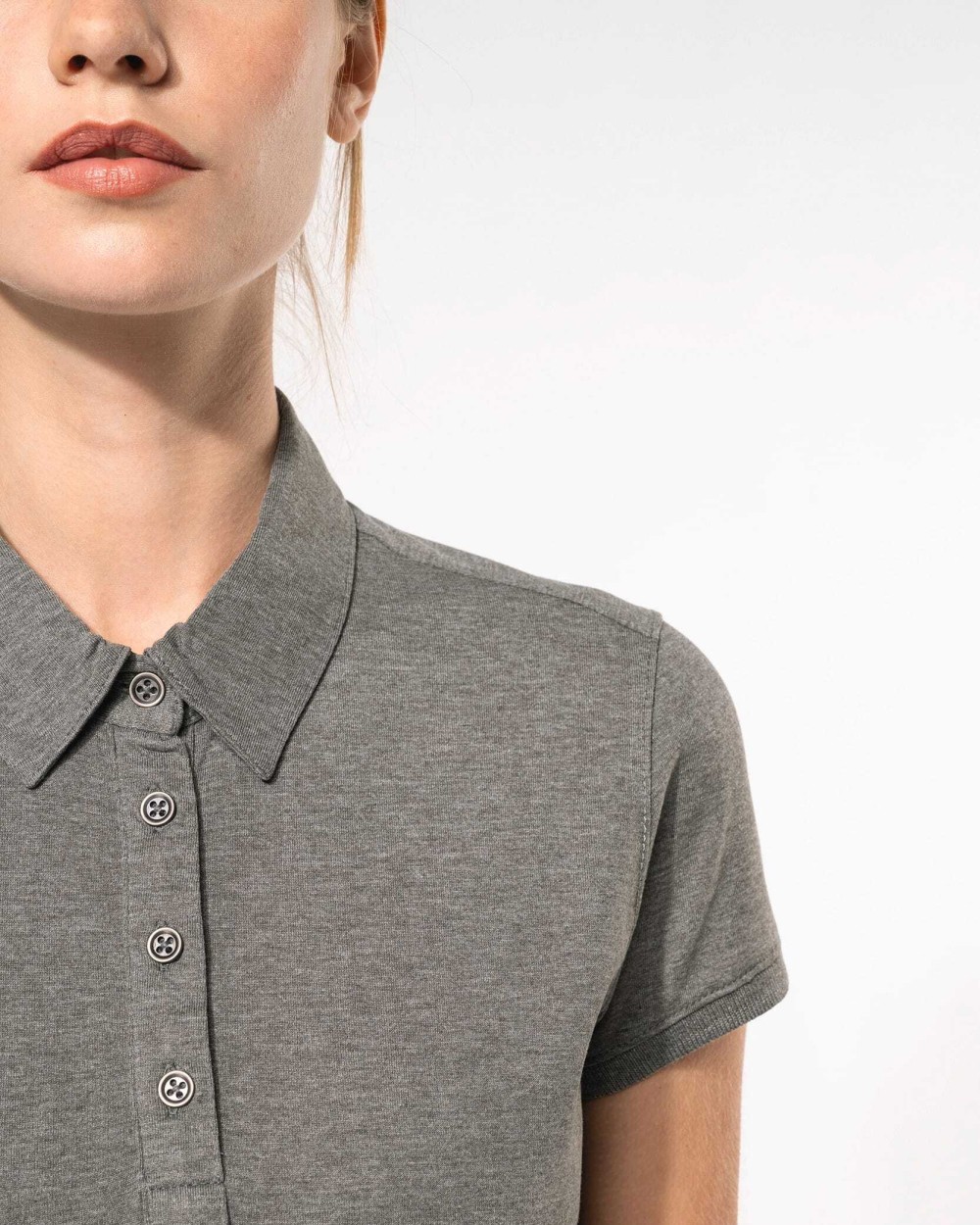 Polo's KARIBAN Damespolo korte mouwen van jersey voor bedrukking &amp; borduring