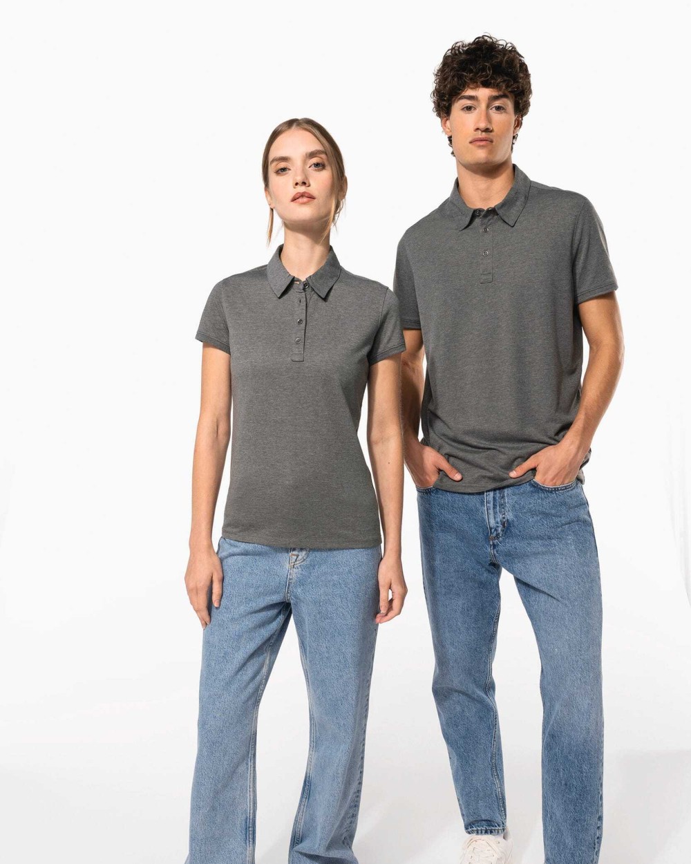 KARIBAN Jersey-Kurzarm-Polohemd für Damen Poloshirts personalisierbar