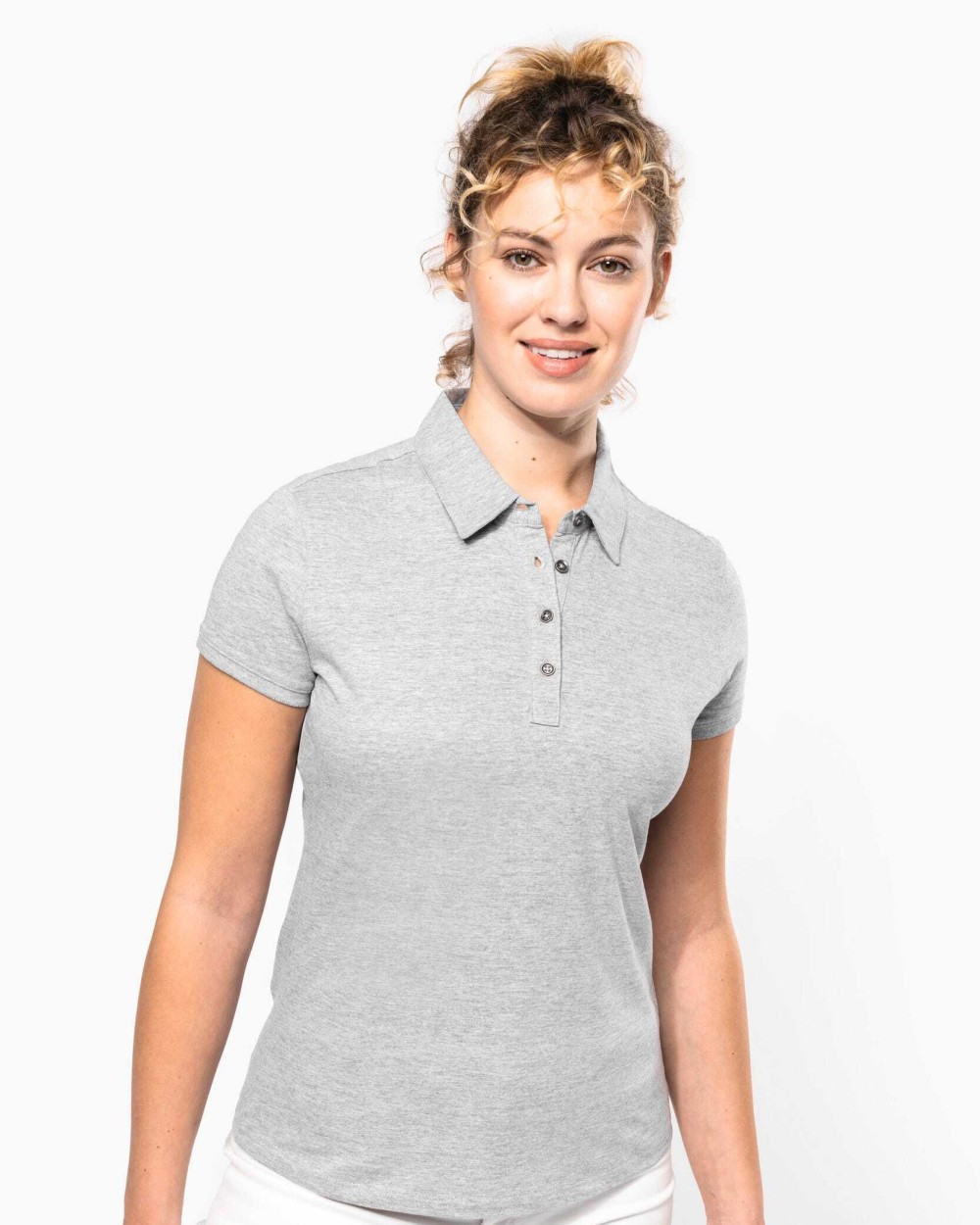 KARIBAN Jersey-Kurzarm-Polohemd für Damen Poloshirts personalisierbar