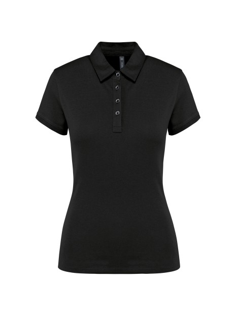 KARIBAN Polo jersey manches courtes femme /api/colors/b9fdad4a-5e94-45cb-8c03-c08b349b28c3 personnalisable