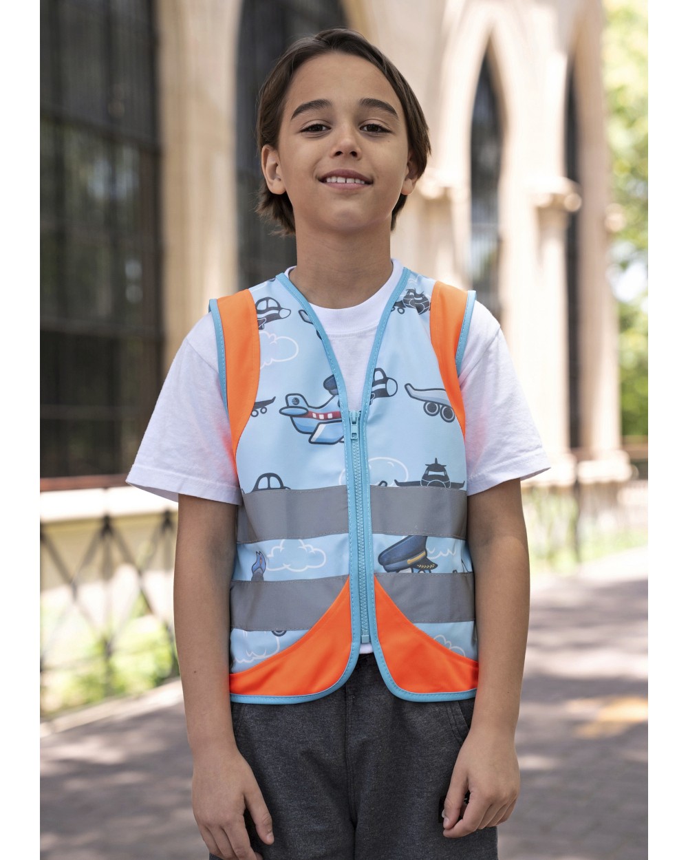 Fluo vestjes KORNTEX Children´s Safety Vest Action Vehicle Fun CO² Neutral voor bedrukking &amp; borduring