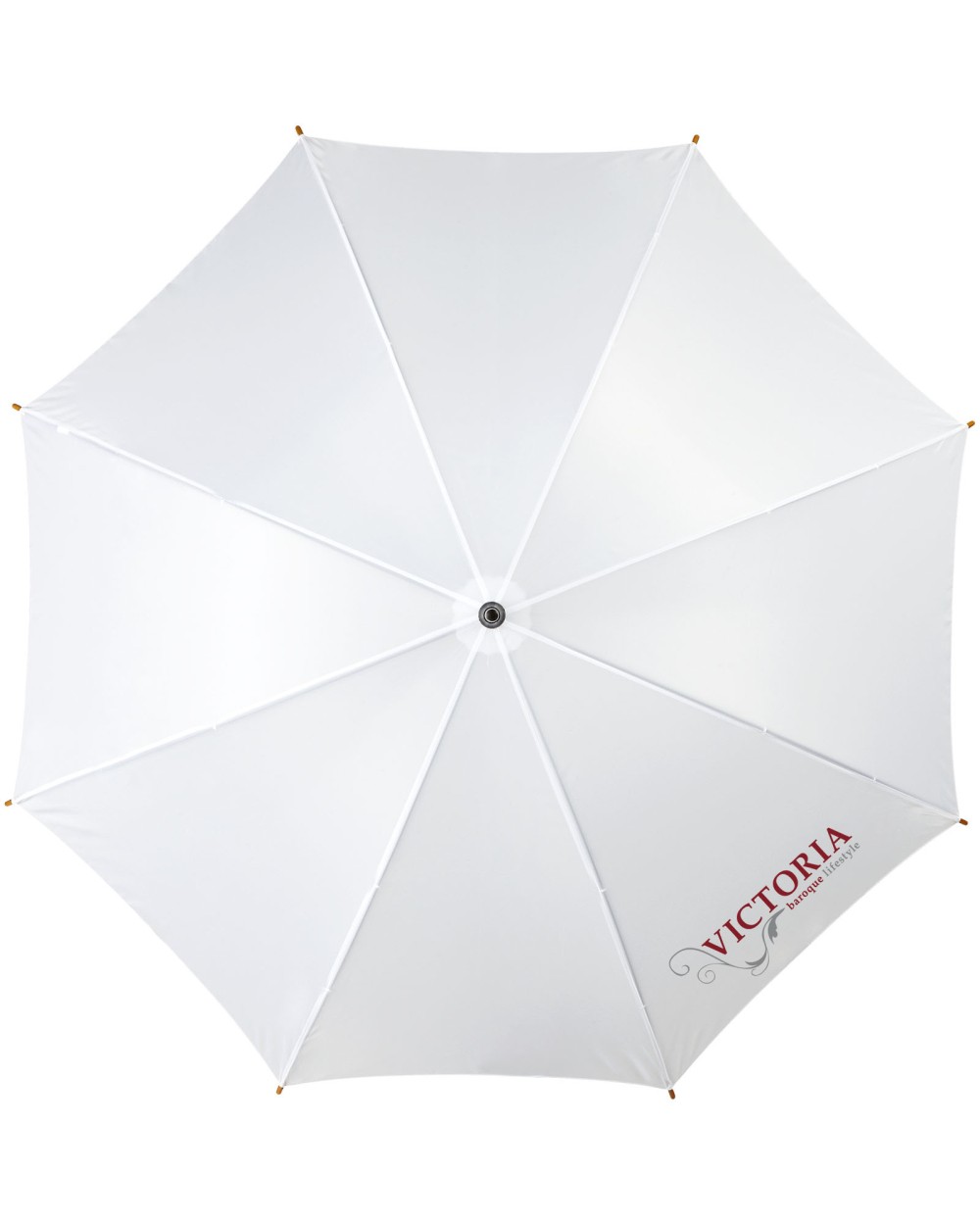 4DO Kyle 23" Automatikregenschirm mit Holzstange und -griff Regenschirme personalisierbar