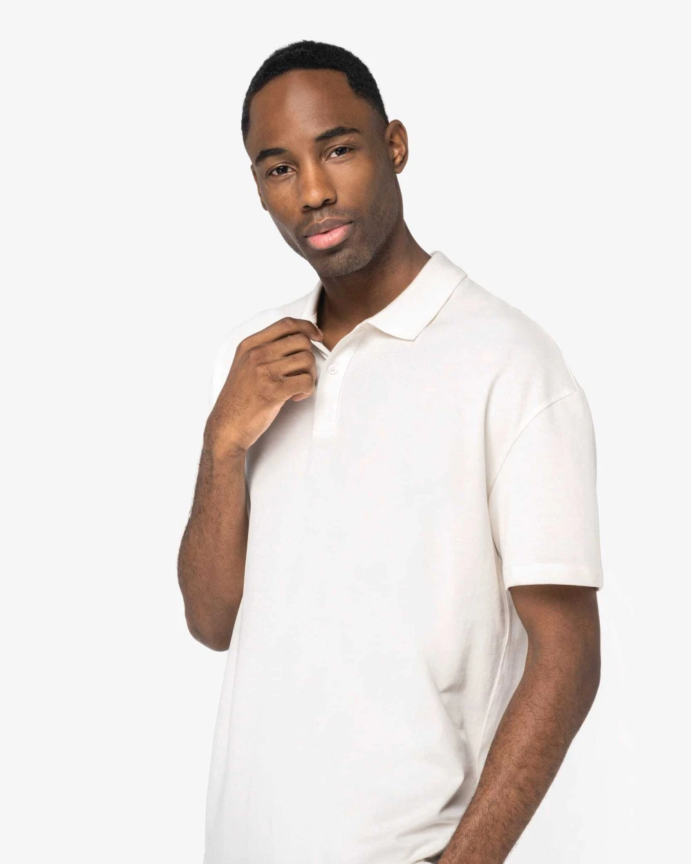 NATIVE SPIRIT Umweltfreundliches Polohemd aus Piqué mit überschnittener Schulterpartie für Herren Poloshirts personalisierbar