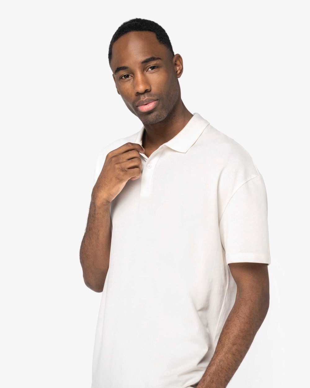 NATIVE SPIRIT Umweltfreundliches Polohemd aus Piqué mit überschnittener Schulterpartie für Herren Poloshirts personalisierbar