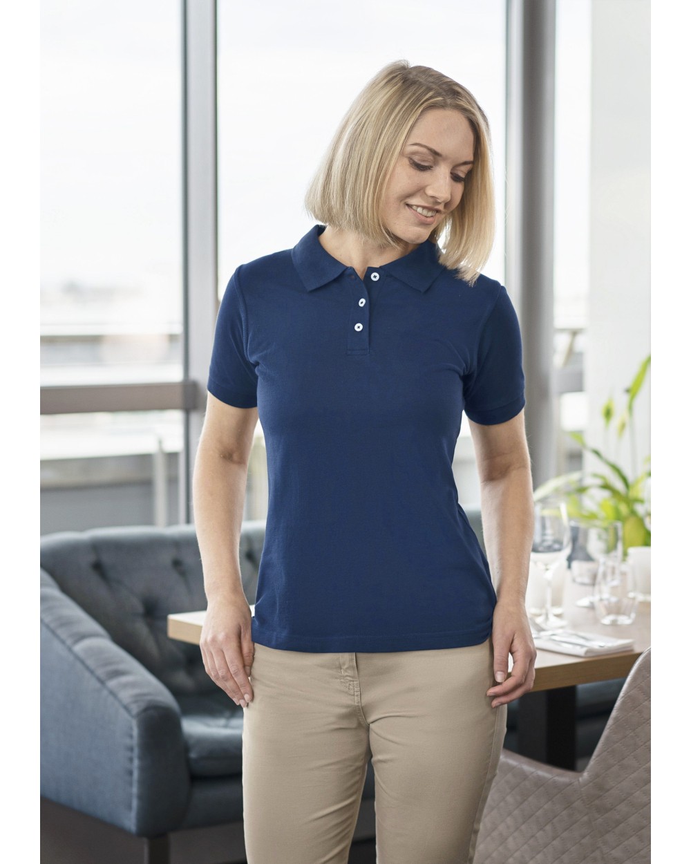 Polo's KARLOWSKY Ladies Workwear Poloshirt Modern-Flair voor bedrukking &amp; borduring