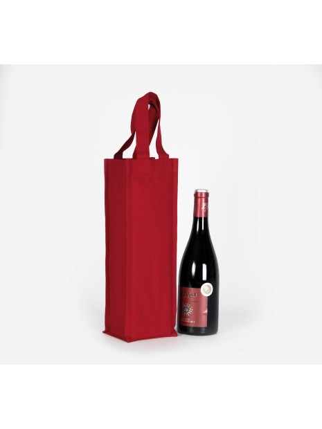 KIMOOD Sac porte-bouteille en coton canvas /api/colors/4fa7109a-7fa4-4f07-95b2-3253a384c147 personnalisable