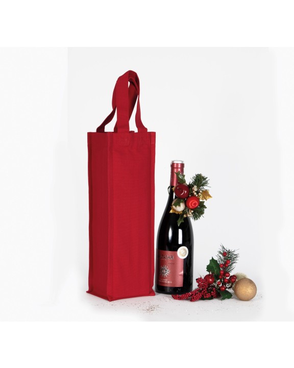 KIMOOD Flaschenbeutel. Baumwollcanvas Taschen personalisierbar