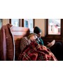 4DO RPET Fleece-Reisedecke Karo Plaids personalisierbar