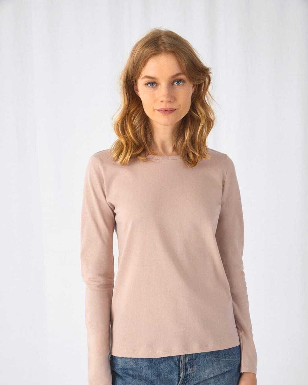 B&C Damen-Langarmshirt #E150 T-Shirts personalisierbar