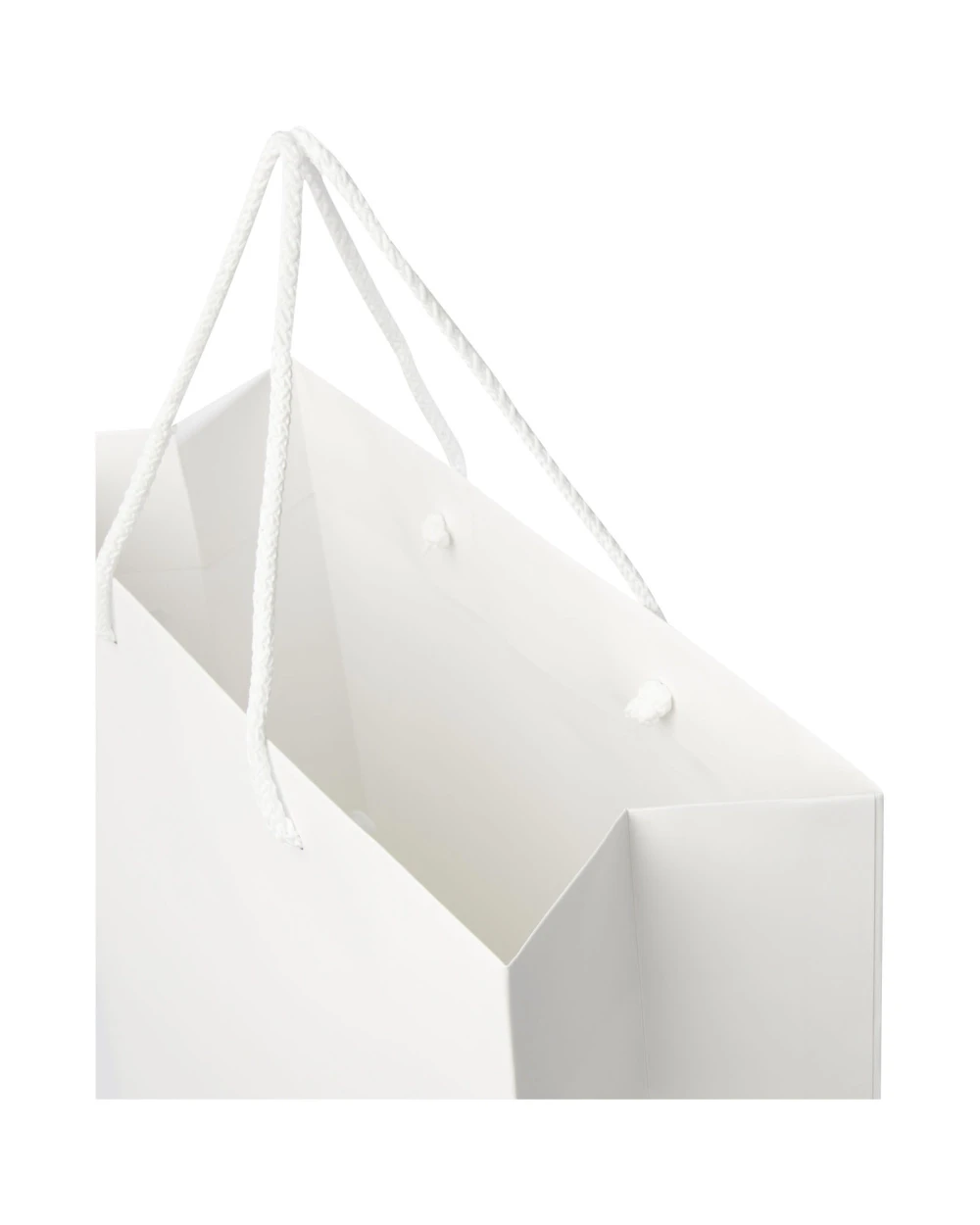 4DO Handgefertigte 170 g/m² Integra-Papiertüte mit Kunststoff Kordelgriffen – 31 × 12 × 41 cm Taschen personalisierbar