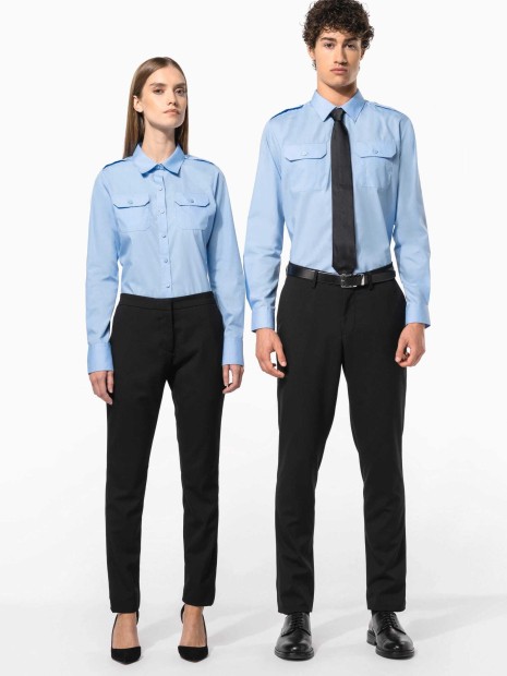 Chemises à personnaliser KARIBAN Chemise pilote manches longues homme 