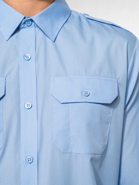 Chemises à personnaliser KARIBAN Chemise pilote manches longues homme 