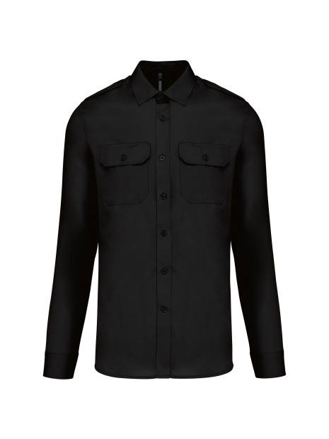 KARIBAN Chemise pilote manches longues homme /api/colors/b9fdad4a-5e94-45cb-8c03-c08b349b28c3 personnalisable