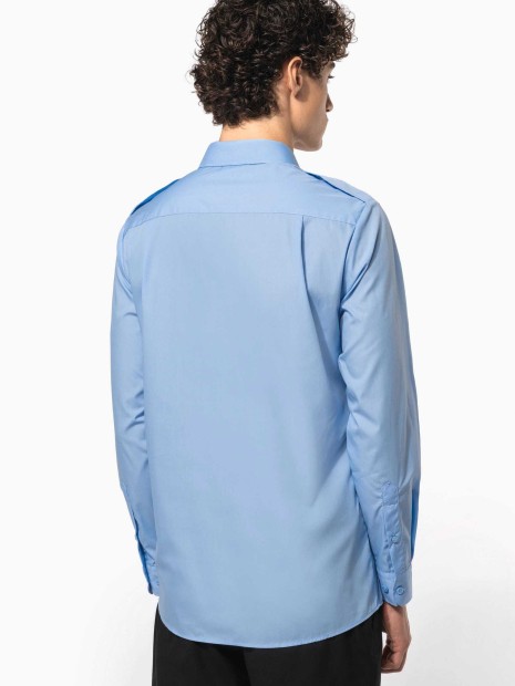Chemises à personnaliser KARIBAN Chemise pilote manches longues homme 