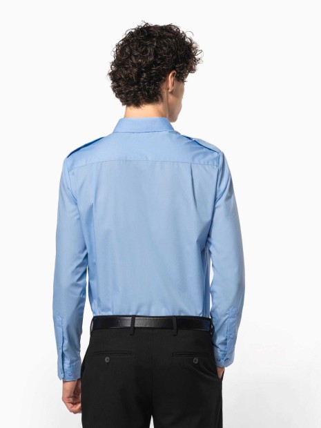 Chemises à personnaliser KARIBAN Chemise pilote manches longues homme 
