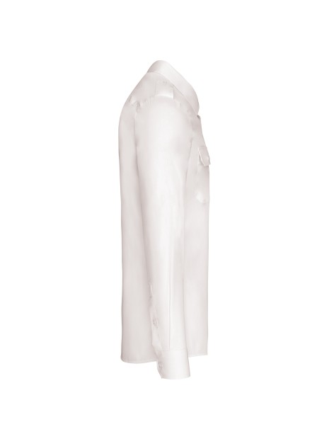 KARIBAN Chemise pilote manches longues homme /api/colors/7a92cd2d-10d2-40b4-928b-296bb7487506 personnalisable
