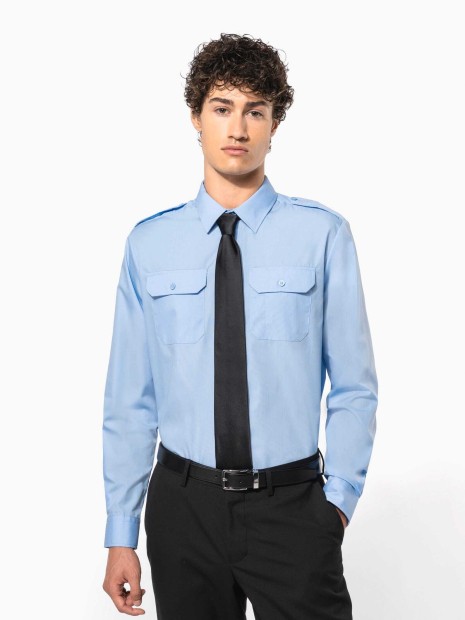 Chemises à personnaliser KARIBAN Chemise pilote manches longues homme 